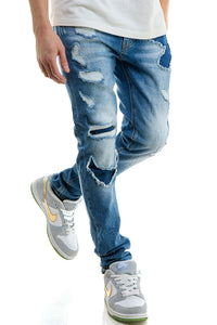 KDNK SKINNY FIT JEANS-KND4645 BLUE