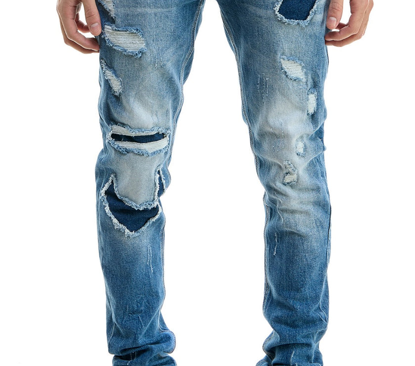 KDNK SKINNY FIT JEANS-KND4645 BLUE