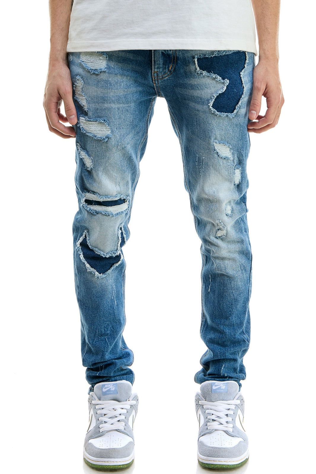 KDNK SKINNY FIT JEANS-KND4645 BLUE