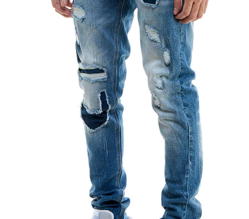 KDNK SKINNY FIT JEANS-KND4645 BLUE