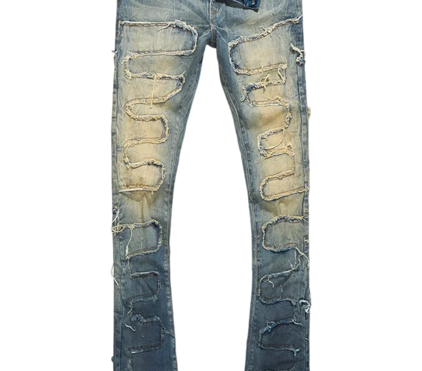 Jordan Craig Jeans - Python Stacked Denim - Vintage - JTF1130