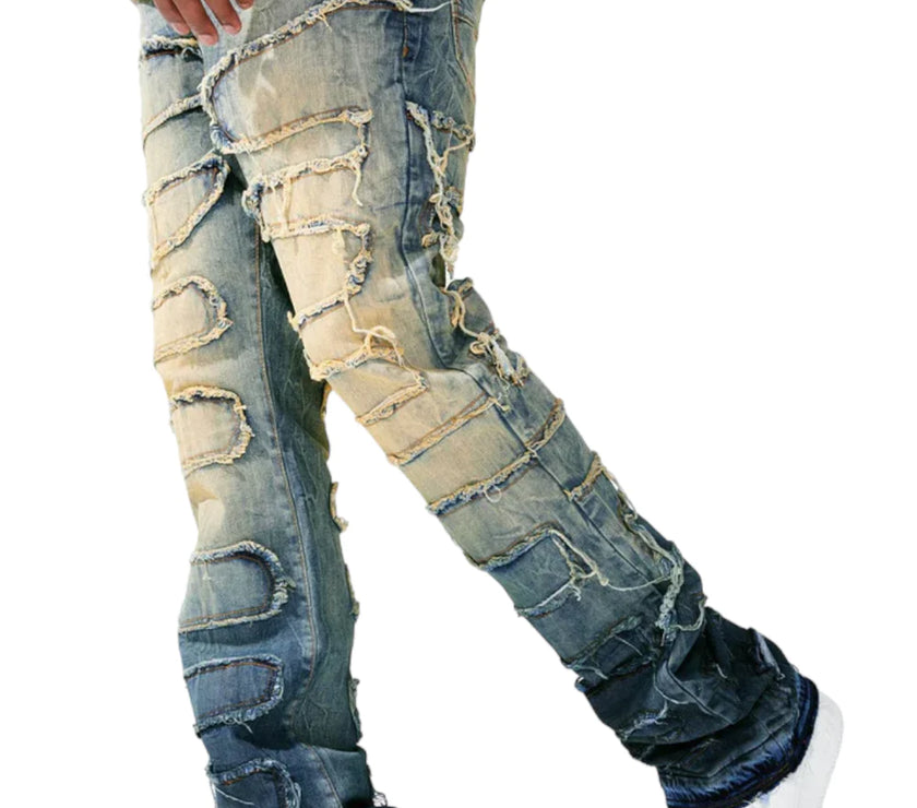 Jordan Craig Jeans - Python Stacked Denim - Vintage - JTF1130