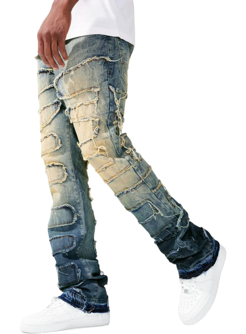 Jordan Craig Jeans - Python Stacked Denim - Vintage - JTF1130