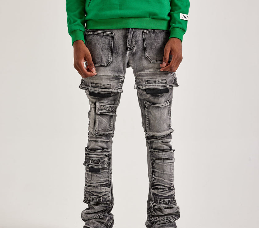 Kloud 9  Mens Stacked Cargo Jeans