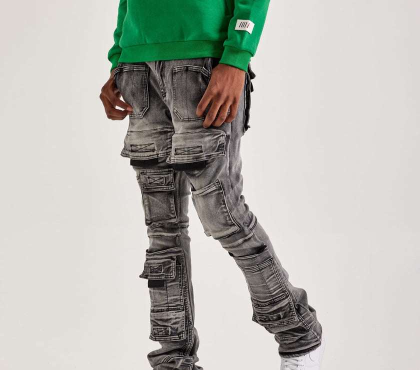 Kloud 9  Mens Stacked Cargo Jeans