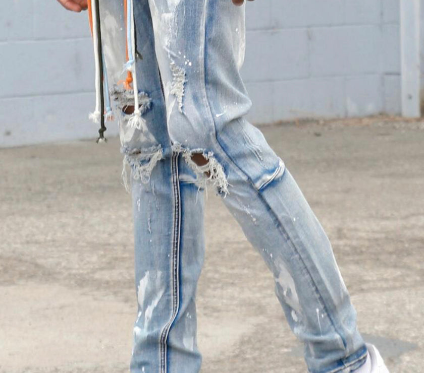 KDNK Paint Splatter Skinny Jeans