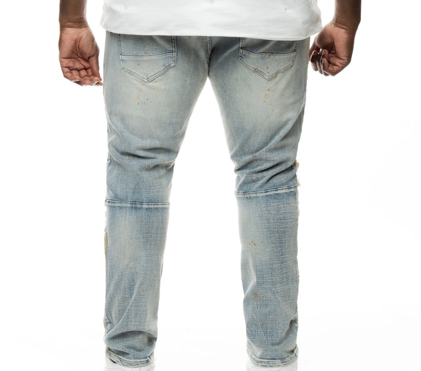 Smoke Rise Big And Tall Varsity Detailed Jean