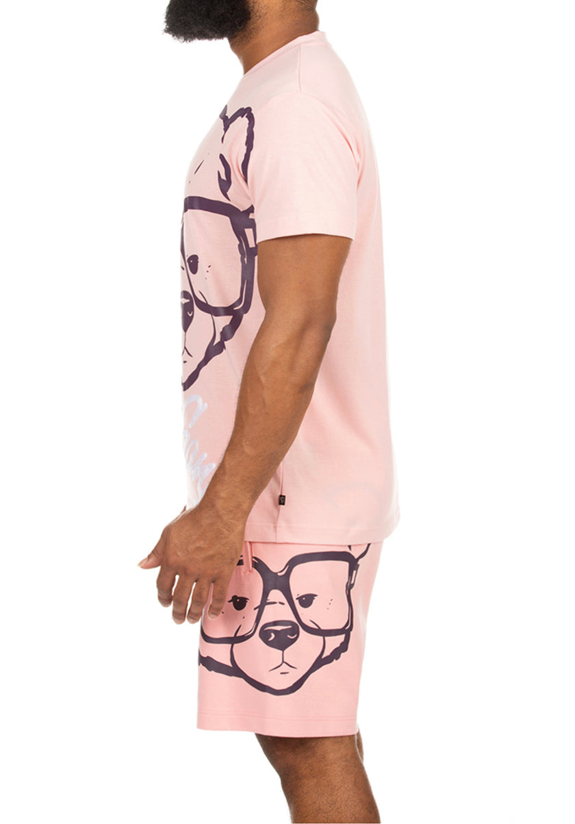 Hustle Gang Bear Selfie Graphic Knit SS 2 pc Set