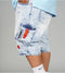 M936 - MAKOBI DENIM CARGO SHORTS - LIGHT WASH Regular price