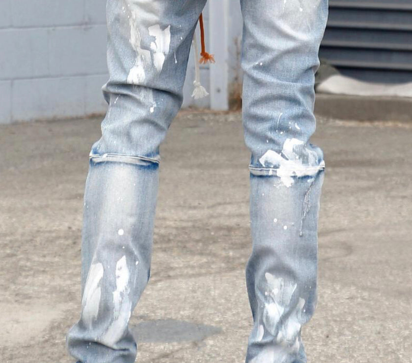 KDNK Paint Splatter Skinny Jeans