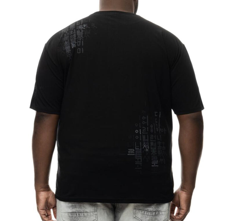 Smoke Rise Korean Character Tee Black Big & Tall