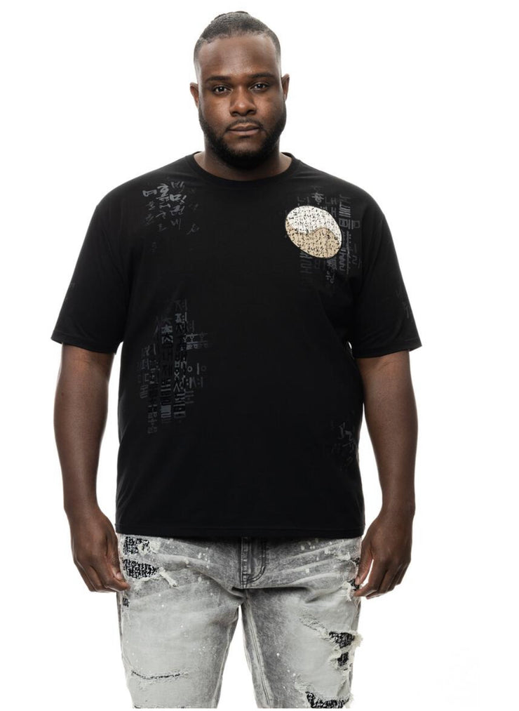 Smoke Rise Korean Character Tee Black Big & Tall
