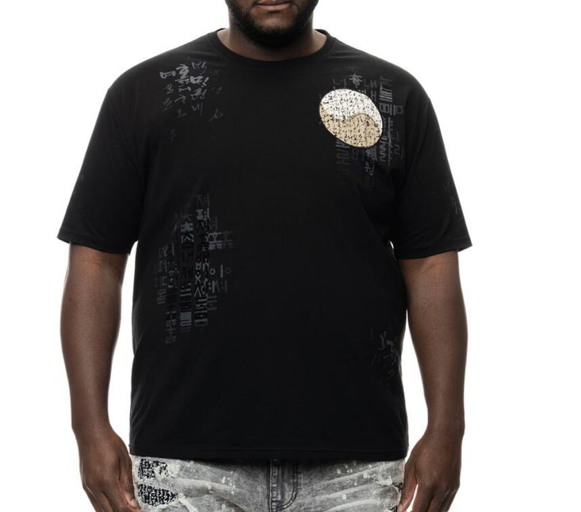 Smoke Rise Korean Character Tee Black Big & Tall