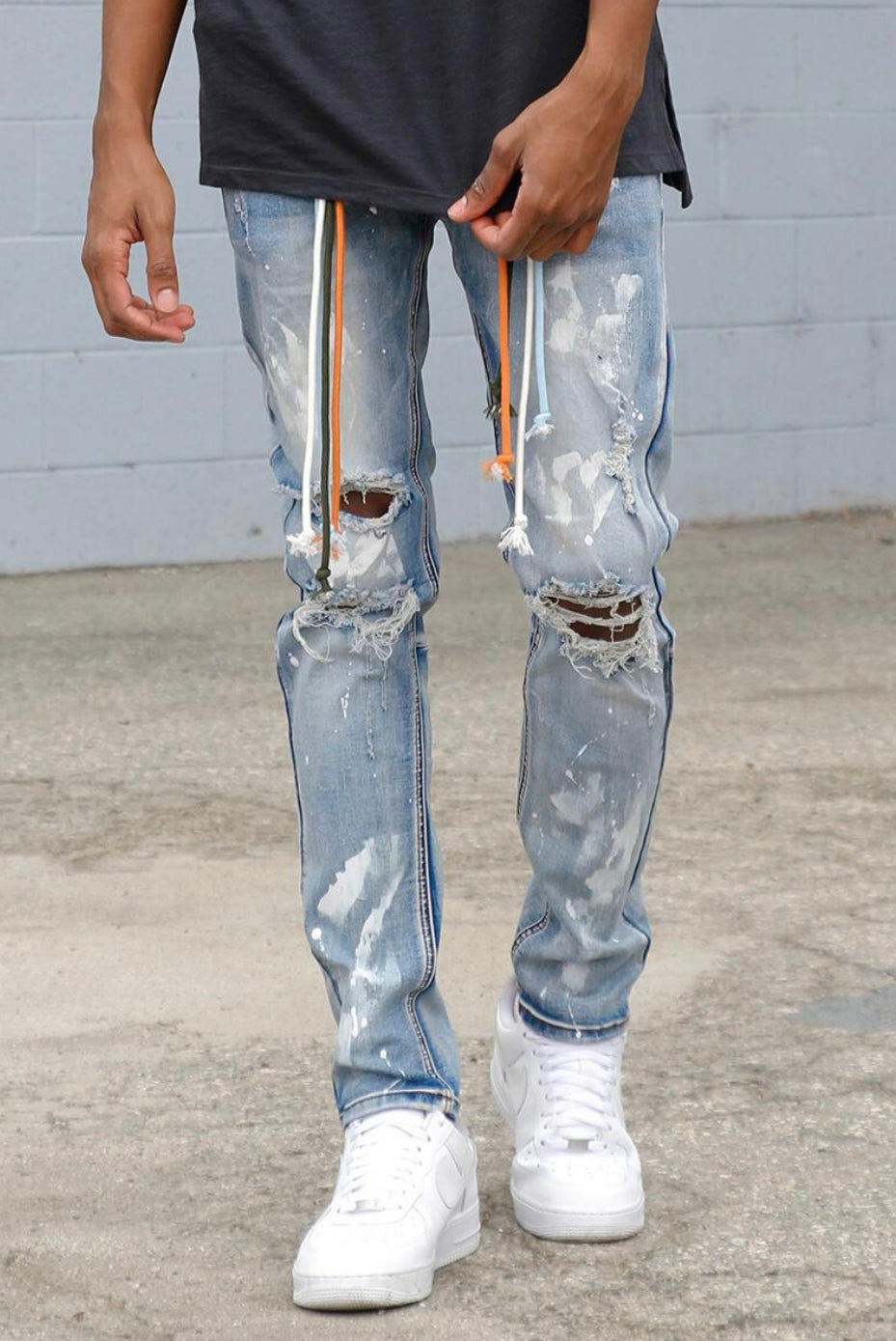 KDNK Paint Splatter Skinny Jeans