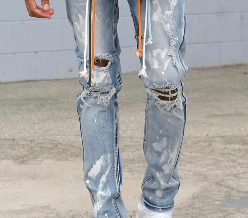 KDNK Paint Splatter Skinny Jeans