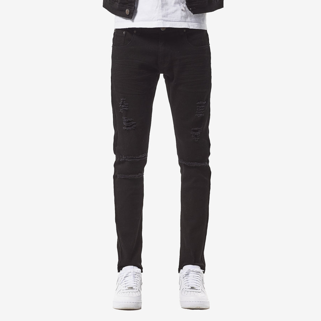 COPPER RIVET JET BLACK PANTS