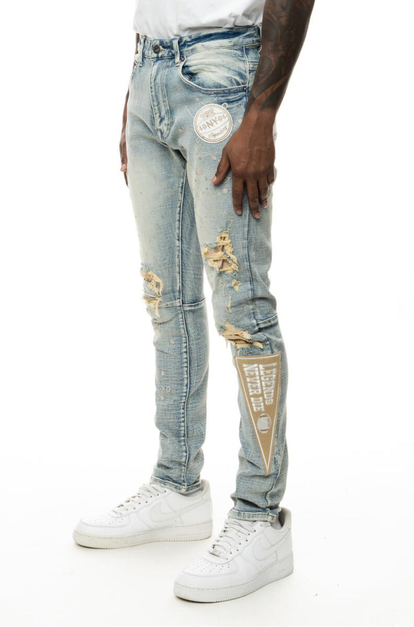 SMOKE RISE VARSITY FASHION JEAN